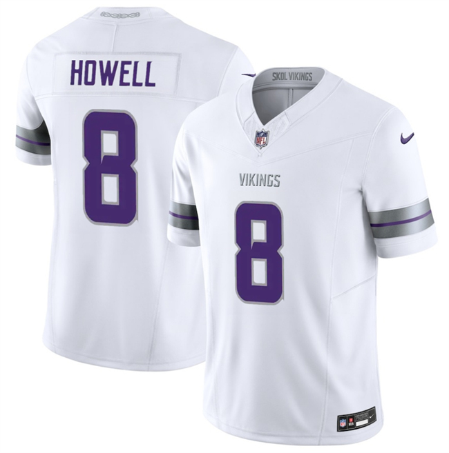 Men's White Minnesota Vikings #8 Sam Howell 2025 F.U.S.E. Winter Warrior Limited Stitched Jersey